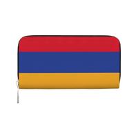 lootpe Portefeuille pour femme avec motif drapeau de l'Arménie - Porte-cartes de crédit - Portefeuille pour téléphone portable - Long sac à main