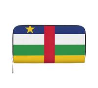 lootpe Portefeuille pour femme imprimé drapeau de l'Afrique centrale, porte-cartes de crédit, porte-monnaie pour téléphone, sac à main long