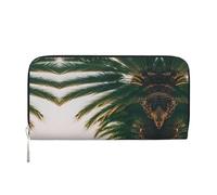 lootpe Portefeuille pour femme imprimé palmiers Los Angeles - Porte-cartes de crédit pour femme - Portefeuille pour téléphone portable - Long sac à main
