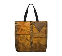 Lootpe Rustic Rocks Sac fourre-tout imprimé mur de briques pour femme, sac à main de travail, grande capacité, sac à main décontracté à bandoulière, pour voyage, salle de sport