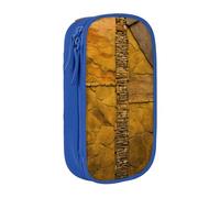 Lootpe Rustic Rocks Trousse à crayons avec imprimé mur de brique Sac de rangement Grande capacité Trousse à crayons portable avec fermeture éclair