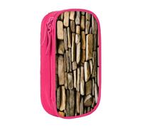 Lootpe Rustic Rocks Trousse à crayons avec imprimé mur de brique Sac de rangement Grande capacité Trousse à crayons portable avec fermeture éclair