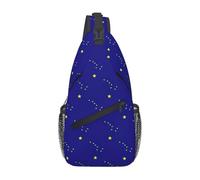 lootpe Sac à bandoulière quotidien imprimé drapeau de l'État de l'Alaska, sac à dos, sac de poitrine, sac de jour, pour l'extérieur, les voyages décontractés
