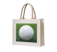 lootpe Sac fourre-tout imprimé ballon de football, sac cadeau personnalisé, sac de plage en toile, sacs de courses, cadeau pour femme maman