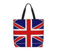 Lootpe Sac fourre-tout imprimé drapeau anglais pour femme, sac à main de travail, sac à main décontracté de grande capacité, pour voyage, salle de sport