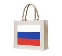 lootpe Sac fourre-tout imprimé drapeau russe, sac cadeau personnalisé, sac de plage, sac de voyage, sacs de courses, cadeau pour femme et maman