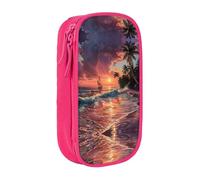 Lootpe Trousse à crayons avec fermeture éclair - Grande capacité - Motif coucher de soleil tropical