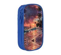 Lootpe Trousse à crayons avec fermeture éclair - Grande capacité - Motif coucher de soleil tropical