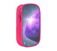 Lootpe Trousse à crayons avec fermeture éclair Motif galaxie et espace étoilé Violet Grande capacité
