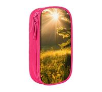 Lootpe Trousse à crayons avec impression « Morning Sunlight in Wilderness » - Grande capacité - Avec fermeture éclair