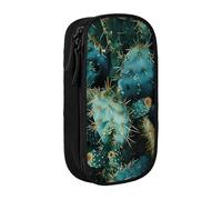 Lootpe Trousse à crayons avec imprimé cactus, sac de rangement, boîte à crayons de grande capacité, trousse à crayons portable avec fermeture éclair