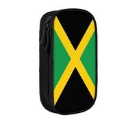 Lootpe Trousse à crayons avec imprimé drapeau de la Jamaïque, sac de rangement, grande capacité, trousse à crayons portable avec fermeture éclair