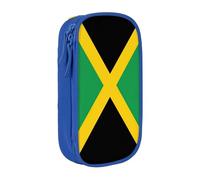 Lootpe Trousse à crayons avec imprimé drapeau de la Jamaïque, sac de rangement, grande capacité, trousse à crayons portable avec fermeture éclair