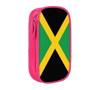 Lootpe Trousse à crayons avec imprimé drapeau de la Jamaïque, sac de rangement, grande capacité, trousse à crayons portable avec fermeture éclair