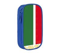 Lootpe Trousse à crayons avec imprimé drapeau de la République tchétchène, sac de rangement, boîte à crayons de grande capacité, trousse à crayons portable avec fermeture éclair