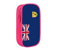 Lootpe Trousse à crayons avec imprimé drapeau des îles Turques et Caïques, sac de rangement, grande capacité, trousse à crayons portable avec fermeture éclair