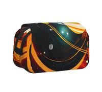 lootpe Trousse à crayons de grande capacité avec impression du système solaire Jupiter Saturne, pochette de marqueur, pochette de rangement de papeterie, trousse à stylos portable pour bureau