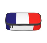lootpe Trousse à crayons de grande capacité avec imprimé drapeau français, organisateur de papeterie de bureau, sac à crayons portable pour bureau