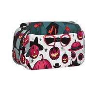 lootpe Trousse à crayons de grande capacité avec inscription « Happy Halloween Day » pour marqueur, pochette de rangement pour papeterie, sac à stylos portable pour le bureau