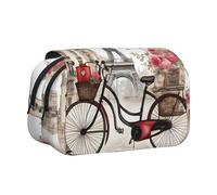 lootpe Trousse à crayons de grande capacité avec inscription Love Paris Tower Coffee Wine Perfume Bicycle Heart Print Large Capacity Pencil Pouch Marker Pouch Stationery Organizer Pouch - Portable