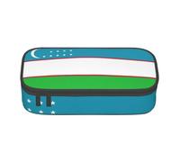 lootpe Trousse à crayons de grande capacité, motif drapeau de la République d'Ouzbékistan, organiseur de papeterie de bureau, sac à crayons portable pour le bureau