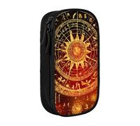 Lootpe Trousse à crayons Gears Clock Bronze Century - Grande capacité - Avec fermeture éclair