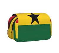 lootpe Trousse à crayons grande capacité avec motif drapeau du Ghana, pochette de rangement pour papeterie, sac à crayons portable pour bureau