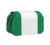 lootpe Trousse à crayons grande capacité avec motif drapeau du Nigéria, pochette pour marqueur, pochette de rangement de papeterie, trousse à stylos portable pour le bureau