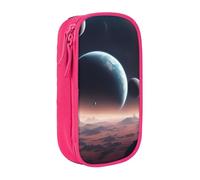 Lootpe Trousse à crayons imprimée Space Planet - Grande capacité - Avec fermeture éclair