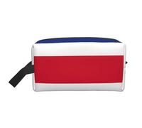 Lootpe Trousse de maquillage avec imprimé drapeau du Costa Rica, pochette de maquillage de voyage, organisateur de produits de toilette, grande trousse de maquillage pour femme