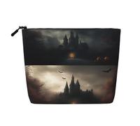 lootpe Trousse de maquillage de voyage avec impression d'horreur d'Halloween, grande capacité pour femme, trousse de maquillage portable, trousse de toilette