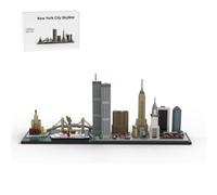 LootPop Horizon célèbre de New York, architecture non construite, échelle 1/2000, kit de blocs de construction Skyline des années 1970, comprend plusieurs bâtiments historiques américains (1950 pièces