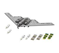 LootPop Kit de construction B2 Spirit Bomber MOC-166363 B2 Spirit à l'échelle 1/70 - Aile seule - Modèle de bombardier à capuchon de camouflage - Avion stratégique à grande vitesse avec munitions