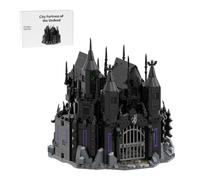 LootPop Kit de construction château médiéval, forteresse urbaine des morts-vivants, kit de construction avec légende sombre, guildes magiciens et mines de cristal, décoration de bureau et cadeau pour