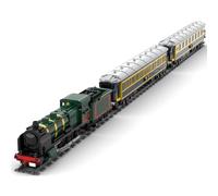 LootPop Kit de construction de train urbain et voie Orient-Express du CIWL Trian, modèle de chemin de fer compatible pour adultes et amoureux, version statique/3455 pièces