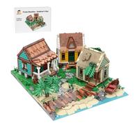 LootPop Kit de modélisme, cabane portuaire pirate, port côtier, château (3298 pièces), architecture de baie, kit d'exposition port pour adultes