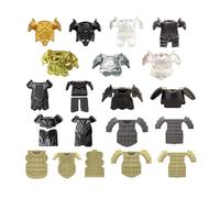 LootPop Mini figurines de chevalier, accessoires d'armure, armure médiévale mixte, accessoires de blocs de construction, dans le style des Romains et des Grecs médiévaux, compatible avec les figurines