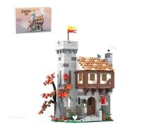 LootPop MOC-221881 Kit de construction médiévale MOC modulaire vintage architectural modulaire, collection et décoration de modèles pour adultes (867 pièces)
