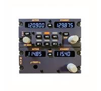 LootPop Panneau de simulateur de vol, panneau de commande récepteur radio 1:1 pour MSFS 2020/2024 et X-Plane, Pilot Game Simulator Plug-and-Play Real Aircraft Feel