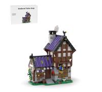 LootPop Village médiéval MOC-203404 - Atelier de couture - Maison à colombages historique avec intérieur détaillé - Kit créatif MOC pour adultes et adolescents - 1341 pièces