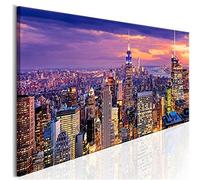 looui DIY Diamond Painting Kits Full Drill Nuit Violette De New York 5D Complet Diamant Grande Point De Croix Broderie Strass Diamond Painting décoration d'intérieur Cadeau Foret Carré 30x90cm H3561