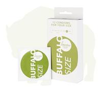 Loovara - Pack de 12 Préservatifs - Preservatifs Taille 64 - Dimension Buffalo - Preservatif Homme Fin en Caoutchouc Naturel - Boîte de Preservatifs Hommes Vegans