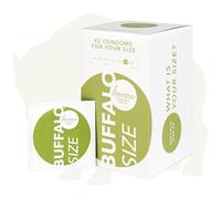 Loovara - Pack de 42 Préservatifs - Preservatifs Taille 64 - Dimension Buffalo - Preservatif Homme Fin en Caoutchouc Naturel - Boîte de Preservatifs Hommes Vegans - Variété de Tailles