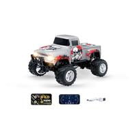 LooWindoer RC Crawler 1:64 jusqu'à 3,8 km/h, gris | Direction directe et réponse au gaz, alimentation rechargeable, châssis absorbant les chocs, pneus antidérapants