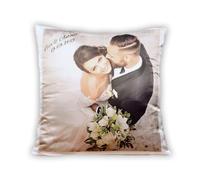 LOOXIS Coussin Photo personnalisé, à créer soi-même, à Faire Imprimer, Texte et Image souhaités - Idée Cadeau pour Femmes et Hommes - Remplissage Inclus, 40 x 40 cm, Moelleux