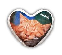 LOOXIS Coussin Photo personnalisé en Forme de cœur, à Personnaliser, à Faire Imprimer - Idée Cadeau pour Partenaire, Femme et Homme - Remplissage Inclus, 44 x 40 cm, Surface Moelleuse