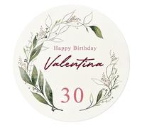 LOOXIS Dessus de Pie Personnalisable avec prénom - Anniversaire, Baptême, Mariage - Image en Sucre, Fondant, 18cm de diamètre, Motif Couronne de Fleur