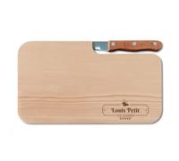 LOOXIS Planche à découper personnalisée avec couteau à bosse, nom et texte gravés - Bois de chêne, 26x15cm (Idée de cadeau pour femmes, hommes, emménagement, Saint-Valentin) Motif 2