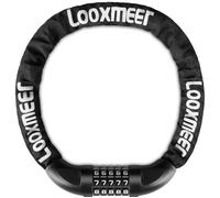 Looxmeer Chaîne Antivol Vélo Amélioré 90 cm, Chaîne Cadenas Vélo avec Fiche Épaissi, Chaîne Antivol Robuste en Alliage de Zinc, Antivol Code à 5 Chiffres pour Vélos, Motos, Scooter, Noir, plus Épaisse