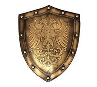 LOOYAR Bouclier d'aigle médiéval à double tête pour porte-épées, décoration murale, maison, bureau, bar